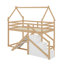 Lit simple mezzanine ou superposé simple avec escalier et toboggan-505796512