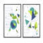 2 pièces, peinture - rétro vert et bleu minimaliste-1788018753-1788018755
