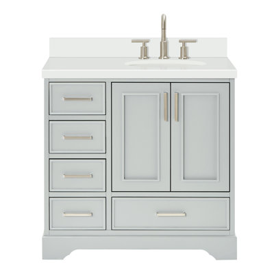 Meuble-lavabo simple avec plateau Abshire 37