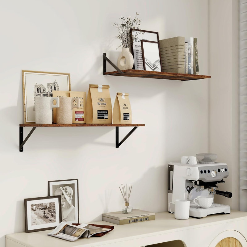 12.7cm H x 60.93cm W Bookcase, Brown