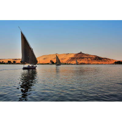 Felucca Boats Sailing by Caravana - Wrapped Canvas Print