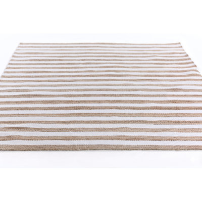 Rockaway Handwoven Indoor/Outdoor Striped Brown Rug