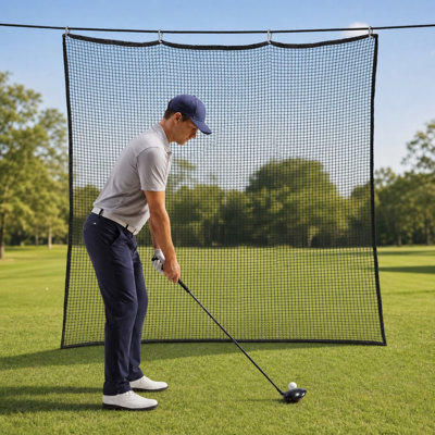 Multi-Sport Practice Net 10x10FT – Knotless Heavy Duty Golf Hitting Net, Portable Driving Range