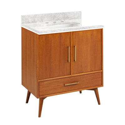 Ensemble de meuble-lavabo simple 30 po avec lavabo encastré rectangulaire Novak