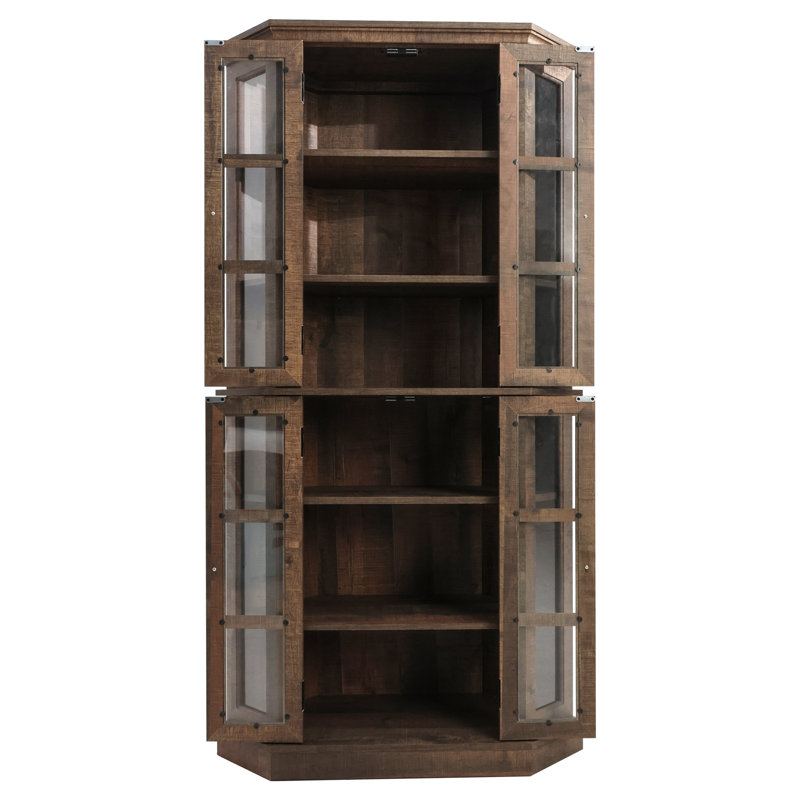 67“H Retro Hexagon Corner Cabinet