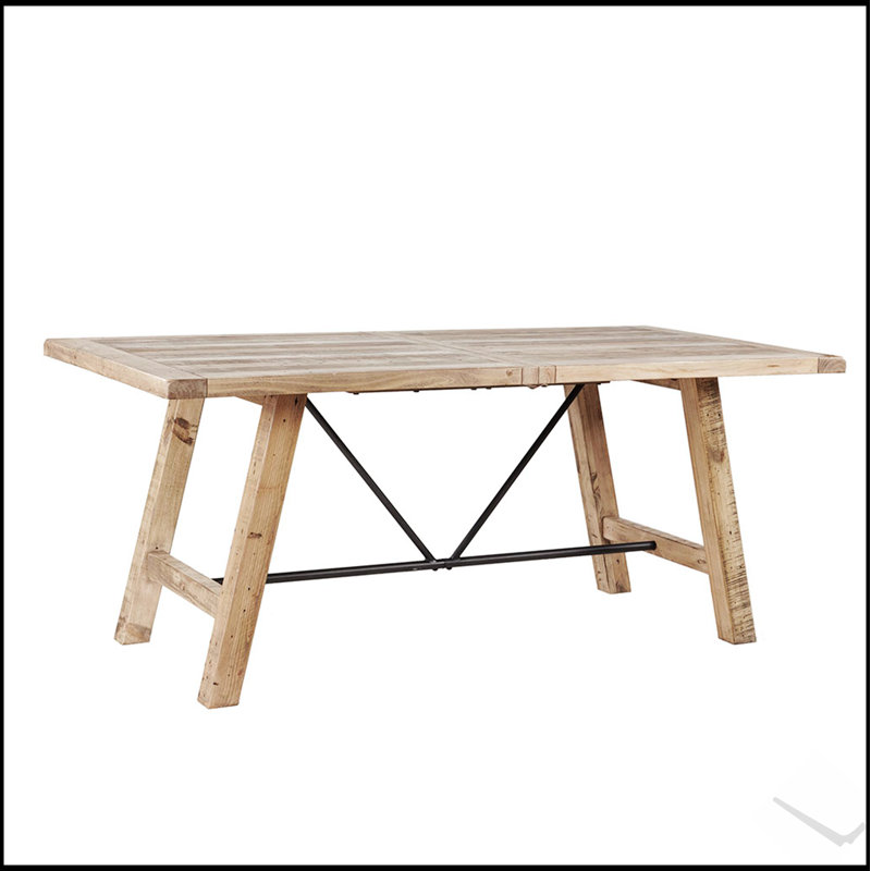 Table de salle à manger en bois massif Sonoma avec charme rustique et fonctionnalité moderne pour les réunions de famille et l'utilisation quotidienne