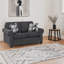 Ensemble de canapé et causeuse en tissu Belford, gris-122099384