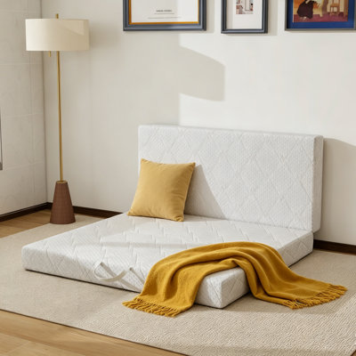 Driffield Portable Tri-Fold Gel Memory Foam Mattress, Medium Firm Foldable Mattress With Washable Cover & Built-In Handles