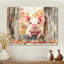 Portrait de cochon à la grange - décoration murale cochon-452554320-452554306