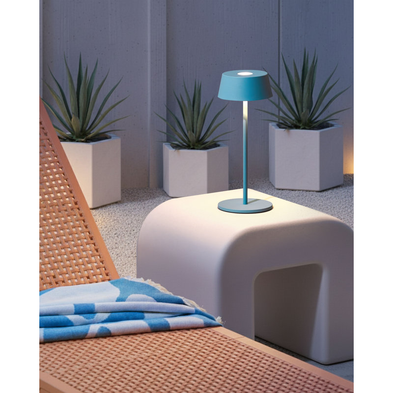 Iron Table Lamp, Blue