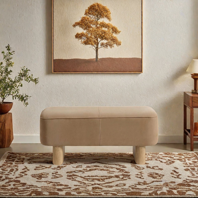 Coussin décontracté simple à banc long, 17.72" H x 39.37" W x 17.72" D