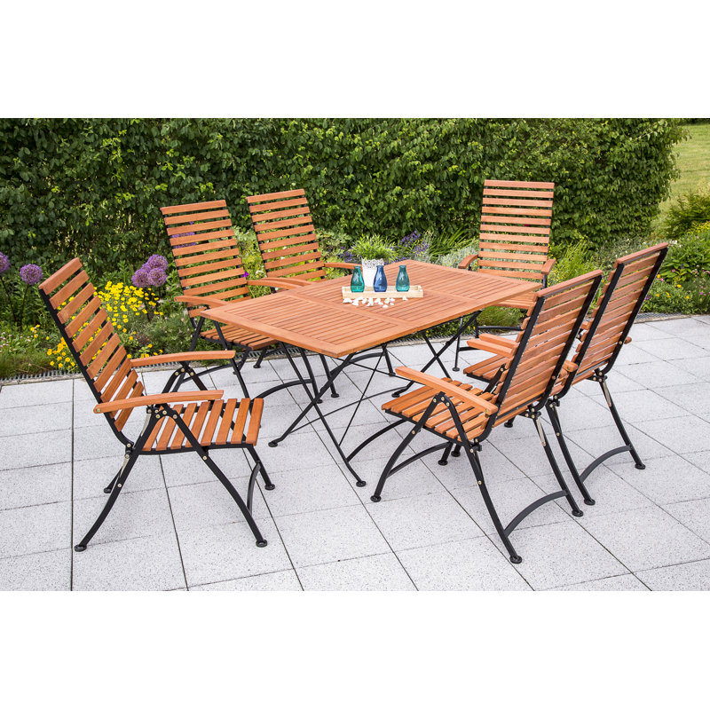 Lilya 6 - Person Patio Dining Set with Rectangular Table