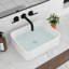 Lavabo de salle de bain rectangulaire encastré en céramique blanc L 19 po x l 15 po