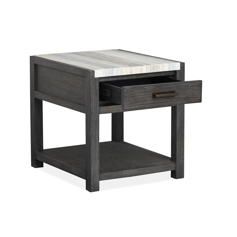 Table de bout rectangulaire, Noir
