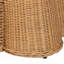 Repose-pieds en rotin avec coussin et banc d'appoint Scallop