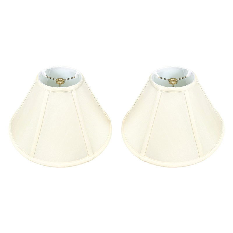 Abat-jour empire en soie / shantung (araignée), Coquille d'œuf, H 7 po x l 20 po x P 12,5 po