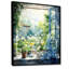Vert et bleu campagne fenêtre charme II - ferme fenêtres, art mural sur toile-1759400489-1697262679