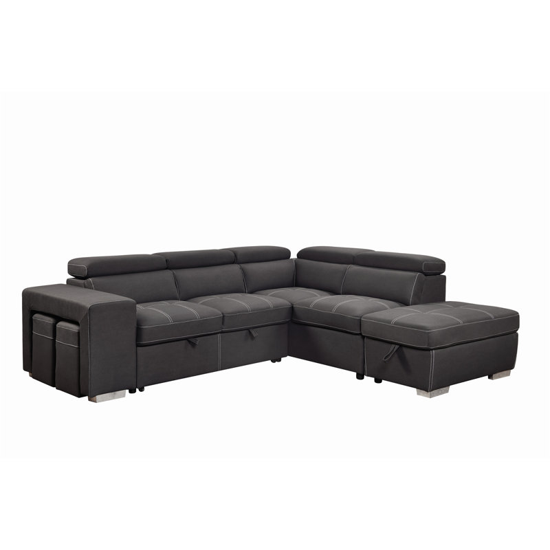 Canapé modulaire à accoudoirs carrés de 88 po Muhlfeld