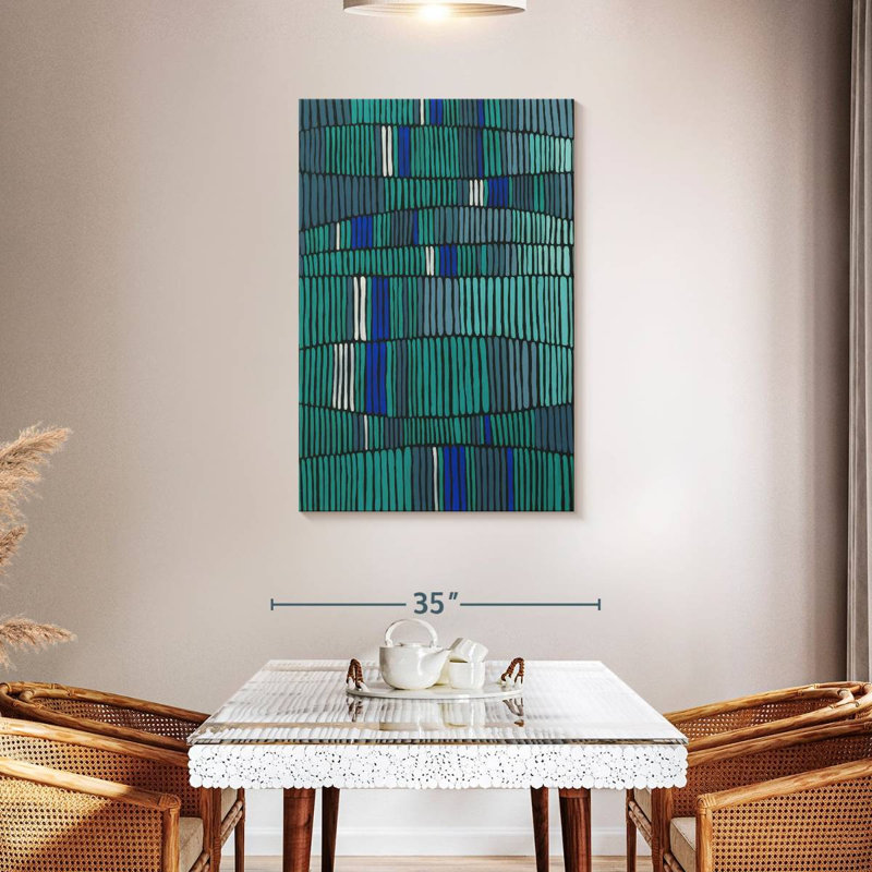 Avery Teal Tribal I, 45" H x 30" W