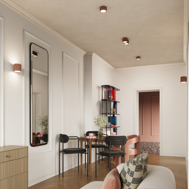 Aura Aluminium Flush Mount, Mocha, 10x10x6 cm, 1 Light