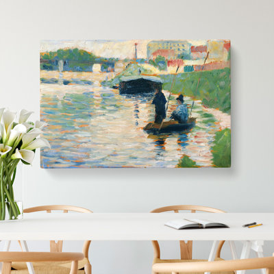 View Of The Seine by Georges Seurat - Wrapped Canvas Painting