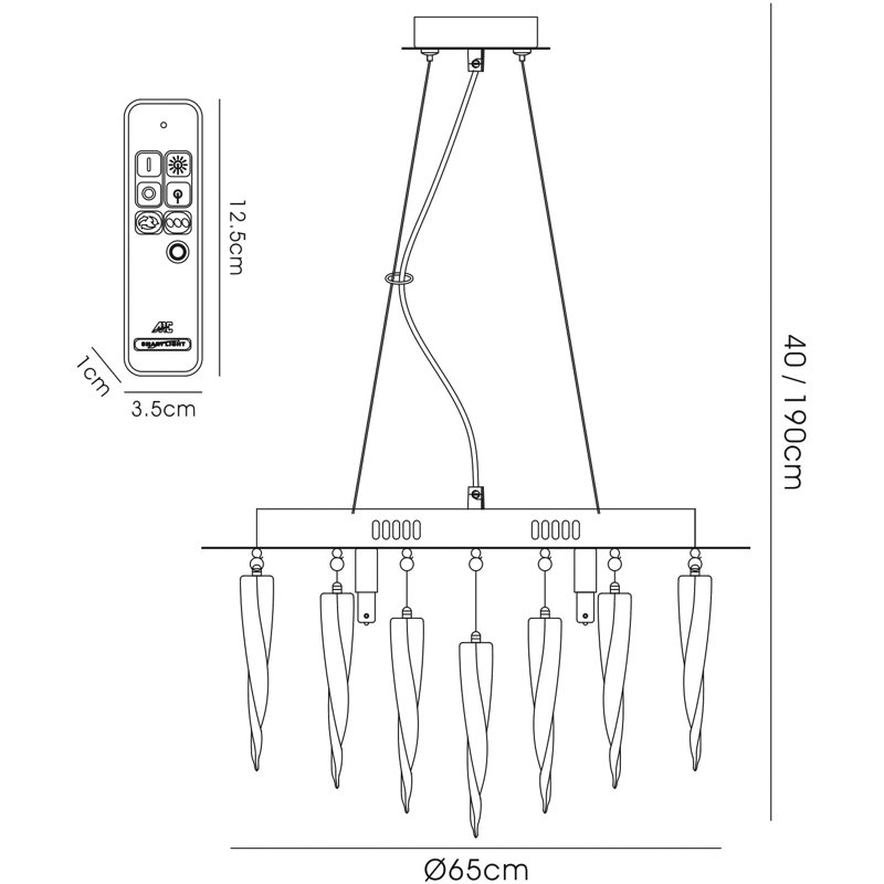 8 - Light Crystal Chandelier
