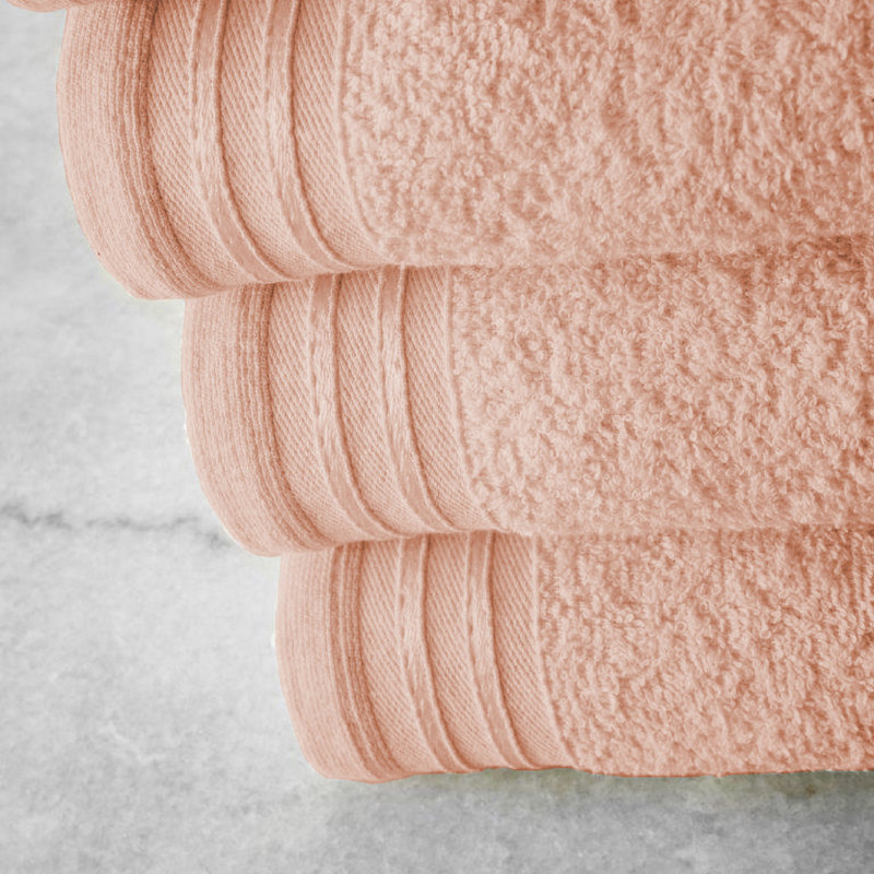 Lazayah Midweight Bath Sheet, Peach