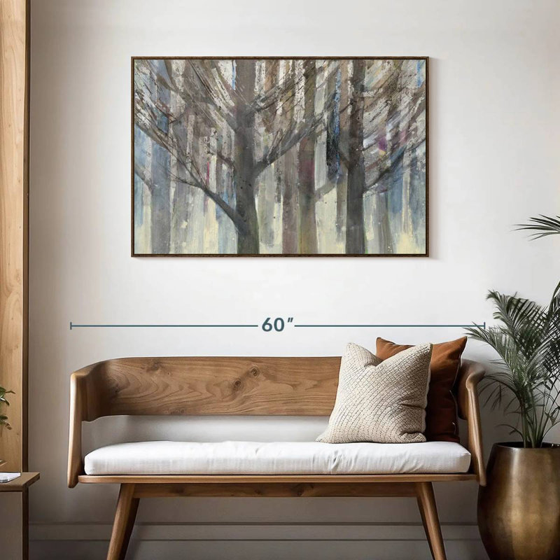 Lumière forêt, Cadre flottant noyer, 43 po x 29 po