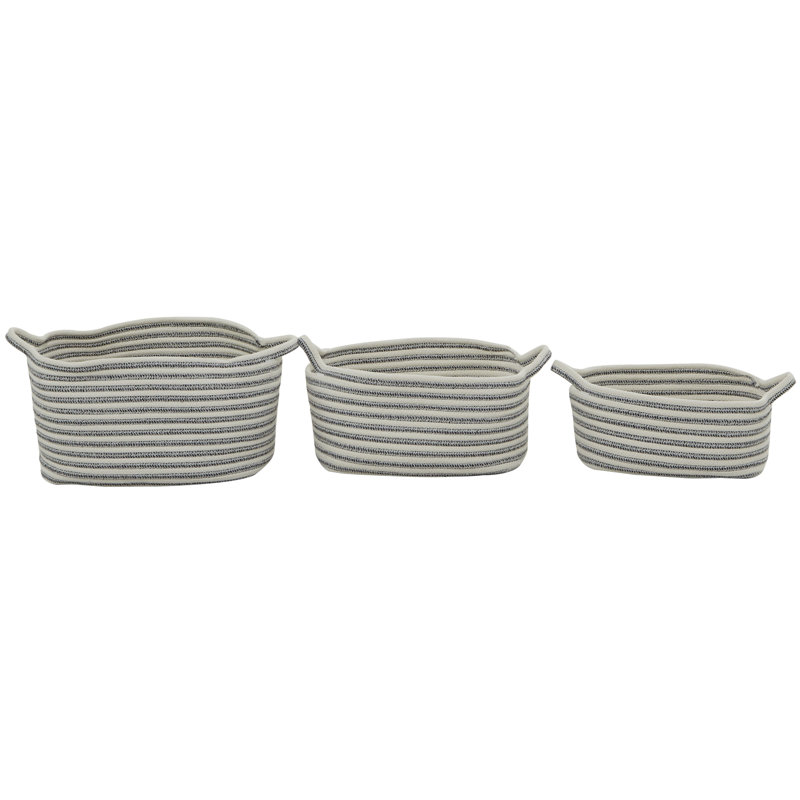 Ensemble de paniers en tissu 3 pièces
