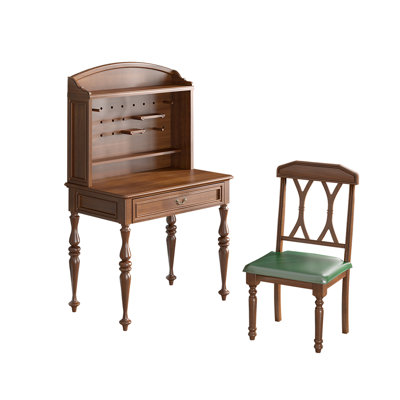 Solid wood desk and chair set