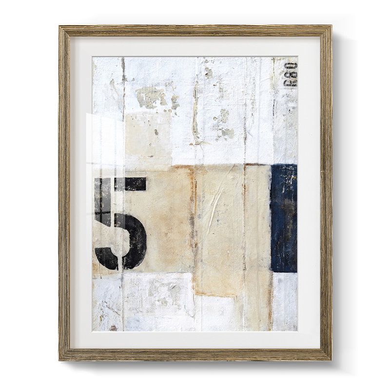 Printed Copper Orbit IV, reproduction encadrée, Blanc, Papier avec cadre noyer