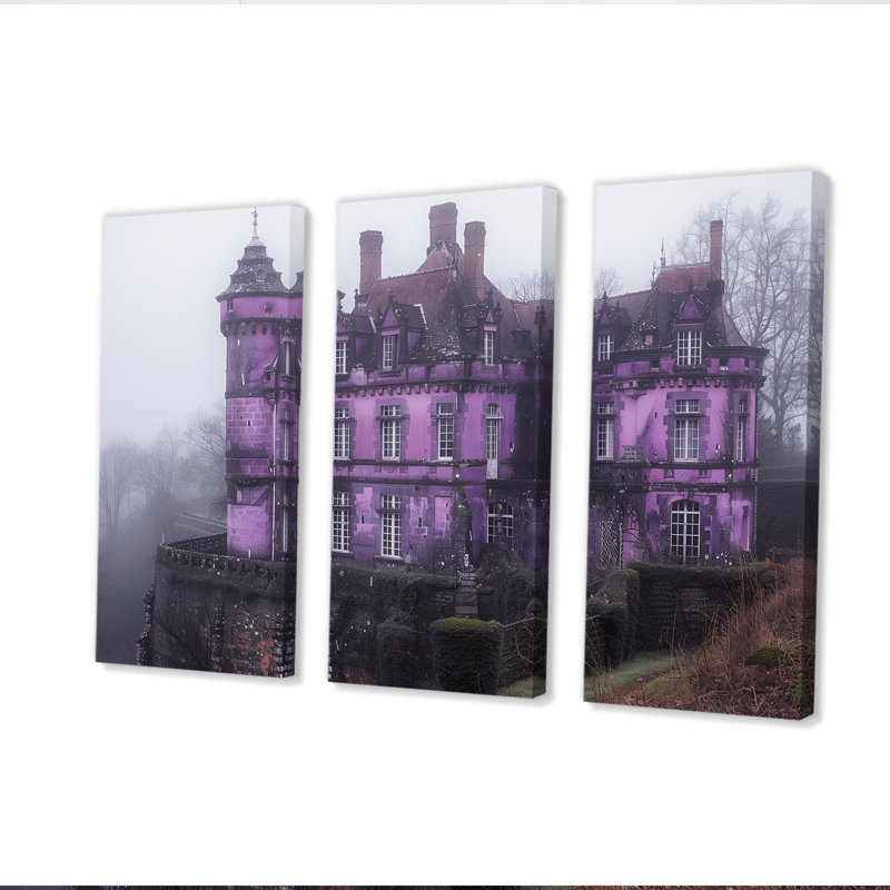 «Morrell Romantic Chateau In Europe - Chateaus», ensemble d'art mural, Canevas, H 40 po x l 60 po x P 1 po