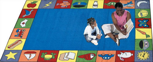 Educational Jump Start Area Rug, Rectangle 5'4" x 7'8"