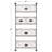 Black Charlotin Metal Tall Wire 5 Slot Magazine Rack Holder with Suspended Baskets and Label Slots-2015200780