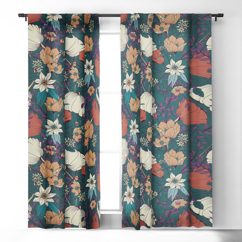 Xaniah Blackout Curtain Single Panel, 50" W x 63" L