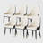  Modern 5/7PiecesDining Room Sets, Pre-Assembly Round Dining Table Sets, Sintered Stone Tabletop Kitchen Dining Table Set With PU Upholstered Chairs-422856121-422856122