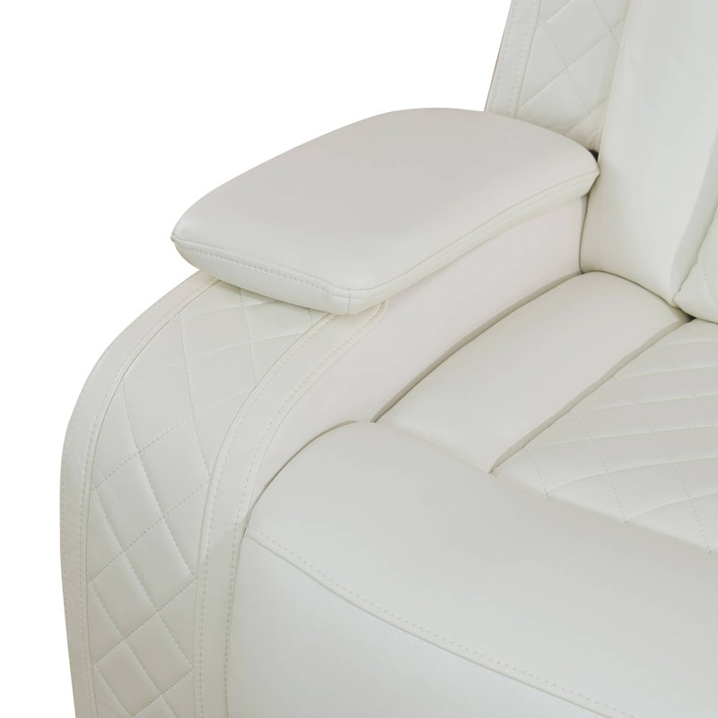Ensemble de canapé de salon inclinable en cuir 3 pièces Mahdy