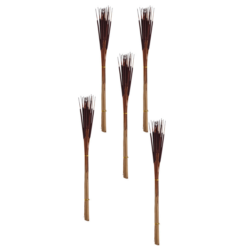 26" Natural Pencil Thin Cattail, Dark Brown (Bullrush, Reed Spadix) Botanical Droed Flower Spike, 125 pieces, Dark Brown