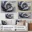 Abstrait Vortex cosmique noir et blanc III - Abstrait spirales murales-909828065-909828073-909828074