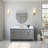 60'' Single Bathroom Vanity with Engineered Marble Top-94811335-94811334
