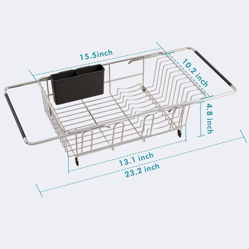 Égouttoirs à vaisselle en acier inoxydable pour comptoir de cuisine