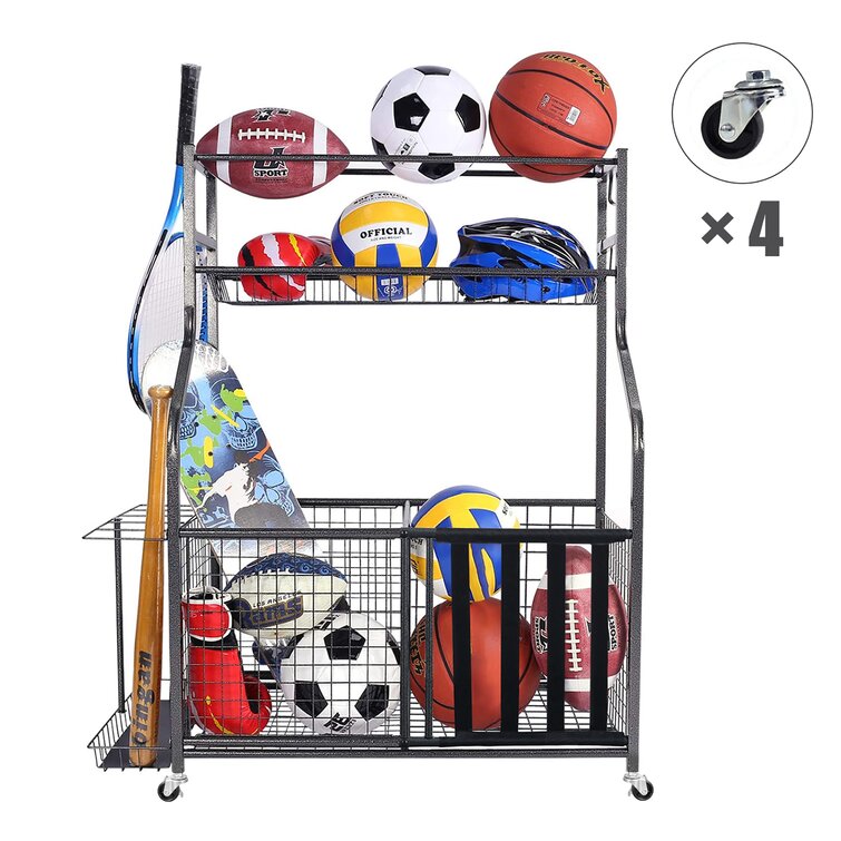 Freestanding Sports Storage Rack for Sports Gear