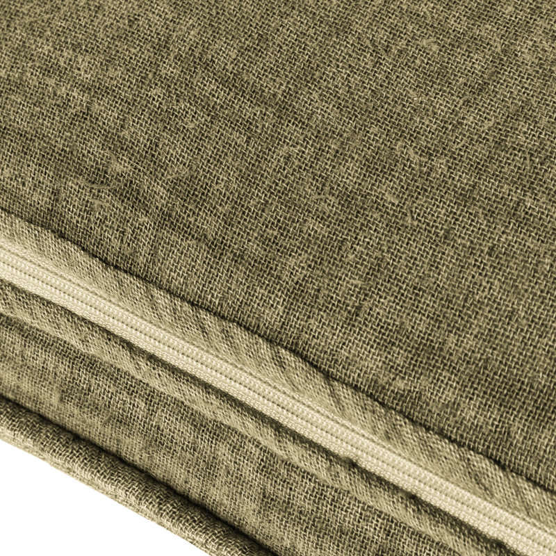 Ribble Cotton Rectangular Cushion Cover, Green
