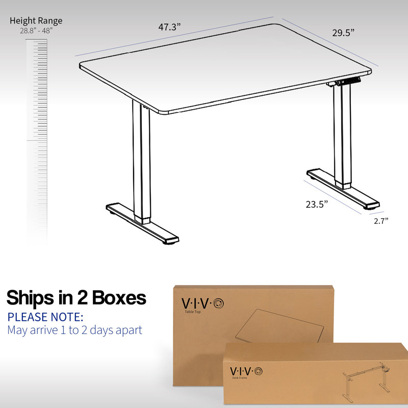 White Adjustable Height Electric Standing Desk with Memory Presets