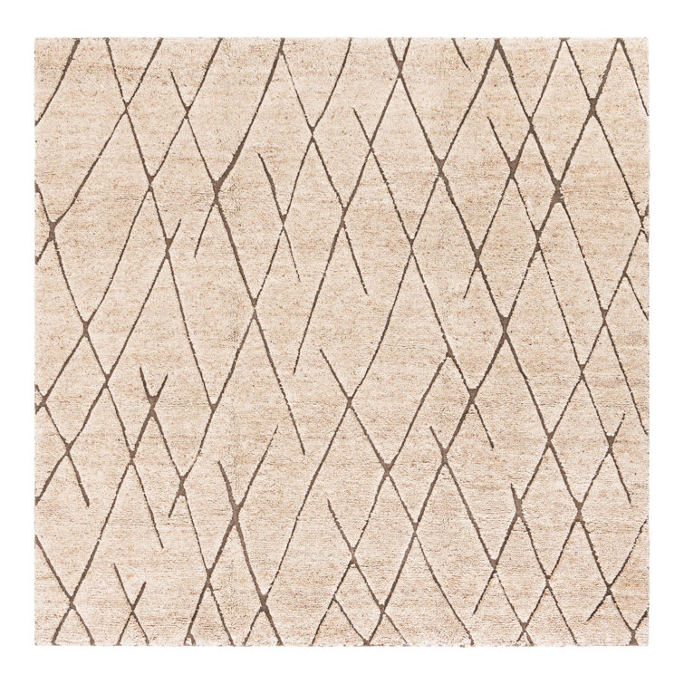 Tureka Hand Knotted Wool Geometric Area Rug 