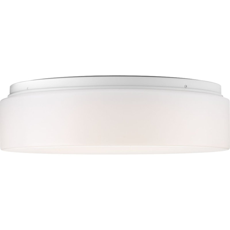 Mcculloch Acrylic LED Flush Mount, White, 4.13" H x 13.63" W x 13.63" D