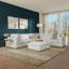 Fauteuil d'appoint à accoudoir gauche de style contemporain de 44 pouces de large Jasmine