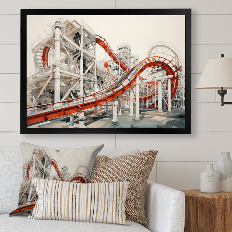 Rollercoaster Symphony II, H 30 po x l 40 po x P 1,5 po, Cadre simple noir