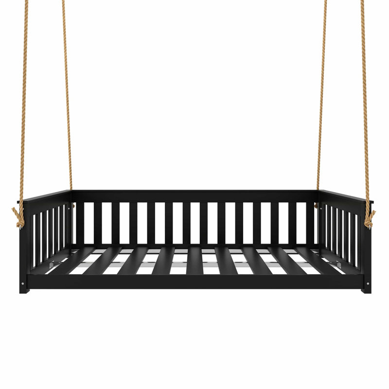 Beckett Poly Composite Daybed Swing, 79", Black