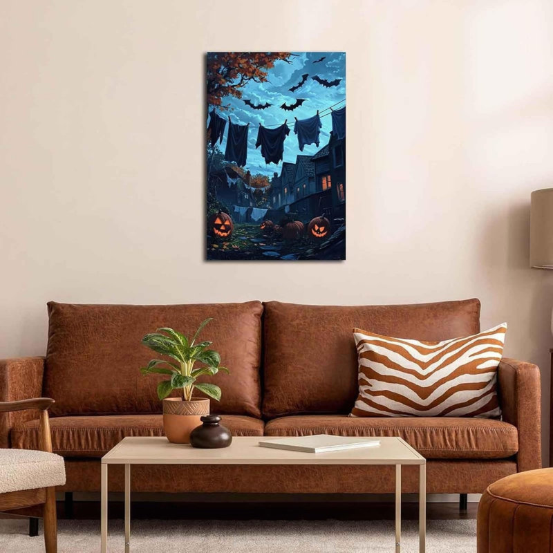 Art mural 24 po x 36 po Haunted House